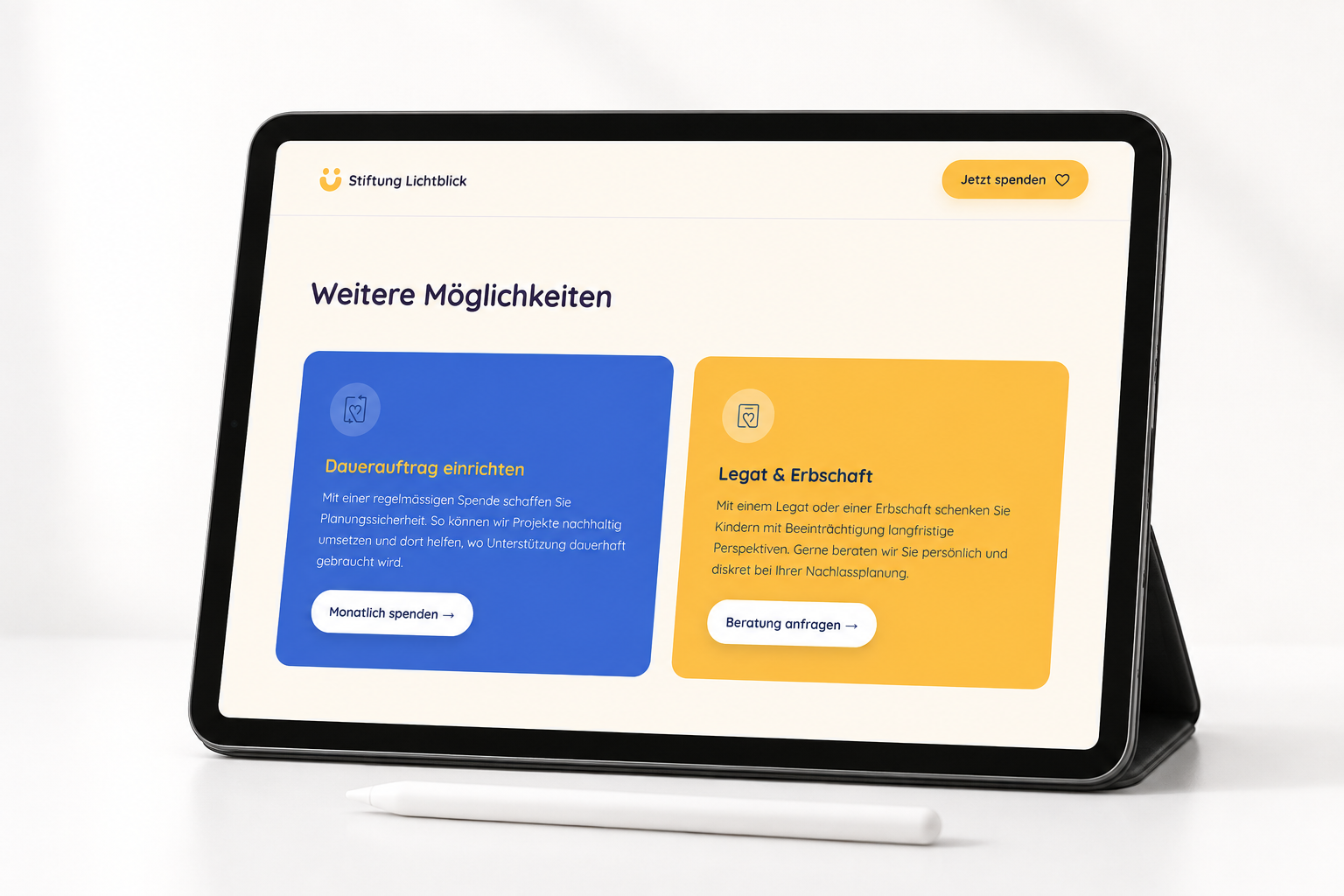 Dauerauftrag und Legat als weitere Möglichkeiten
